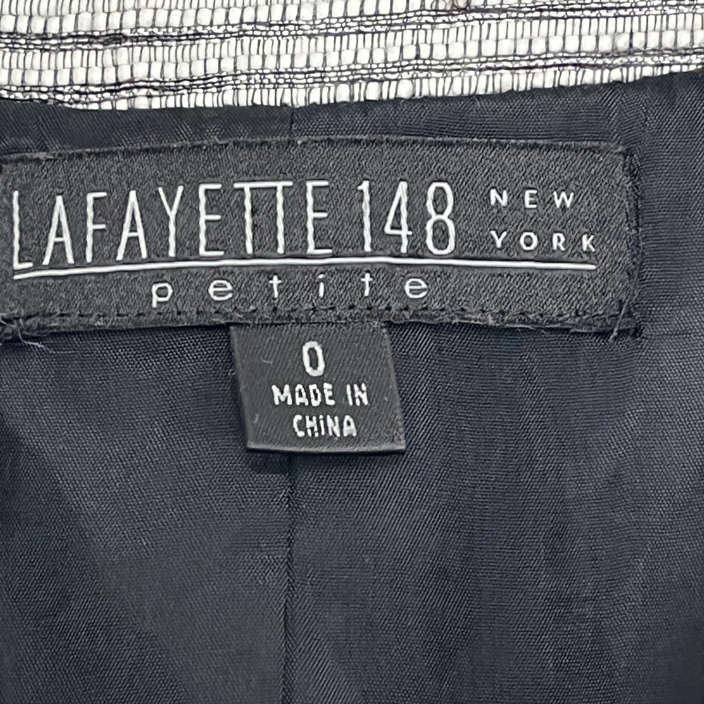 Lafayette 148 New York Petite‎ Striped Zip Front Blazer Jacket Size 0 - Picture 5 of 7
